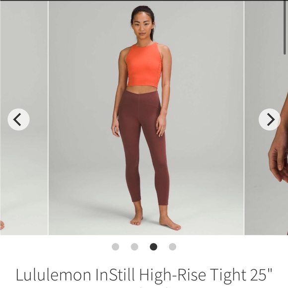 instill tight hr 25" smoky red size 0 lululemon nwt - Picture 10 of 13